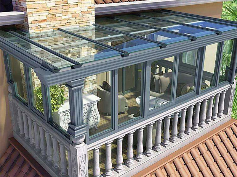 苏家定制-阳光房封顶-凤铝断桥120*60料